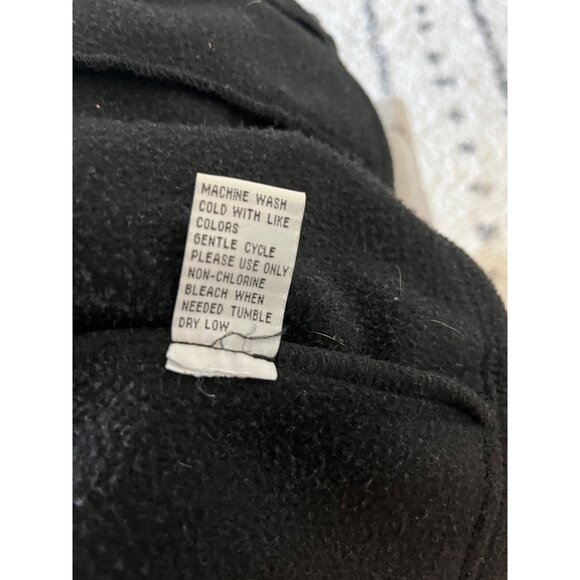 Vintage Eddie Bauer Womens Fleece Jacket Black White Full Zip Size L - Picture 6 of 7